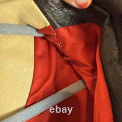 Vintage Motorcycle Black Leather Jacket UNIQUE! Distressed Perfecto-Style Biker