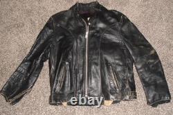 Vintage Motorcycle Jacket Sz 46 Leather Cycle Rider