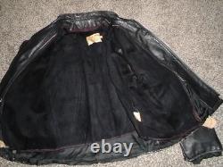 Vintage Motorcycle Jacket Sz 46 Leather Cycle Rider