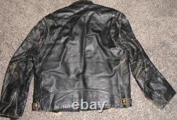 Vintage Motorcycle Jacket Sz 46 Leather Cycle Rider