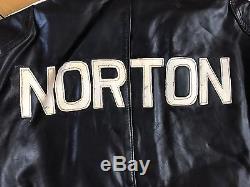 Vintage Motorcycle Norton Leather Racing Jacket Luda Same Era Lewis Leathers