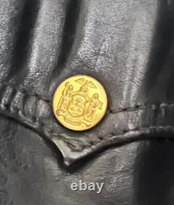 Vintage NYPD Police Black Horsehide Leather Jacket by Miklos Sas