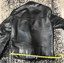 Vintage NYPD Police Black Horsehide Leather Jacket by Miklos Sas