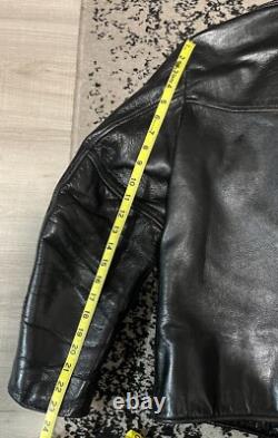 Vintage NYPD Police Black Horsehide Leather Jacket by Miklos Sas