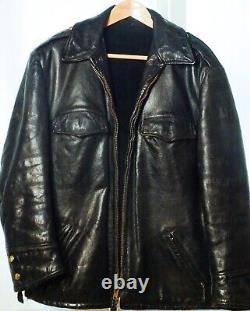 Vintage NYPD Police Horsehide leather jacket see measurements HORSEHIDE NYC