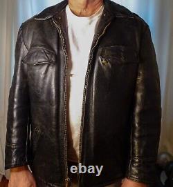 Vintage NYPD Police Horsehide leather jacket see measurements HORSEHIDE NYC