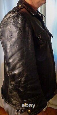 Vintage NYPD Police Horsehide leather jacket see measurements HORSEHIDE NYC