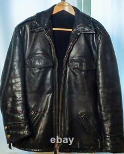 Vintage NYPD Police Horsehide leather jacket see measurements HORSEHIDE NYC