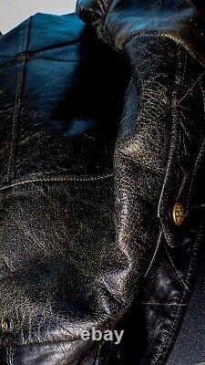 Vintage NYPD Police Horsehide leather jacket see measurements HORSEHIDE NYC