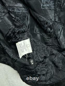 Vintage New Age Echtes Leder Futter Leather Motorcycle Jacket Mens 54 Black