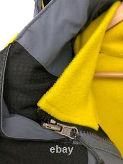 Vintage Nike ACG Jacket with Fleece Logo Yellow Grey Hooded Mens Large