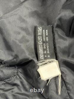 Vintage Open Road Leather Jacket Mens 46 Black Harley Patch Custom Painted Devil