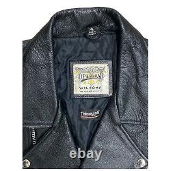 Vintage Open Road Wilson's Thinsulate Leather Motorcycle Biker Jacket Size XL
