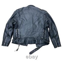 Vintage Open Road Wilson's Thinsulate Leather Motorcycle Biker Jacket Size XL