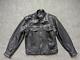 Vintage PERFORATED black leather 38 motorcycle jacket CONVERTIBLE vest 1990s