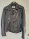 Vintage Park V Black Leather Men's Biker Motorcycle Jacket Made in USA Size 40