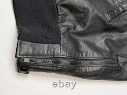 Vintage Pauline's Crew Cleveland Black Leather Motorcycle Police Jacket Size XL