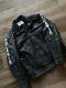 Vintage Polaris Genuine Heavy Leather Biker Jacket Size XL