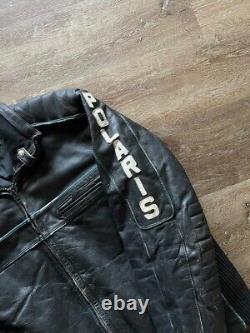 Vintage Polaris Genuine Heavy Leather Biker Jacket Size XL