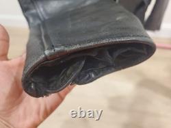 Vintage Polo Ralph Lauren Black Leather Motorcycle Jacket. Size Medium