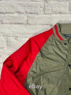 Vintage Polo Ralph Lauren S 90s College RRL Varsity Colorblock Bomber Jacket