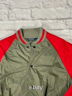 Vintage Polo Ralph Lauren S 90s College RRL Varsity Colorblock Bomber Jacket