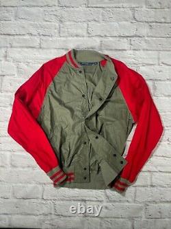 Vintage Polo Ralph Lauren S 90s College RRL Varsity Colorblock Bomber Jacket