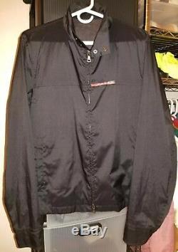 Vintage Prada Sport Windbreaker Moto Gore-tex Jacket Men's L Black