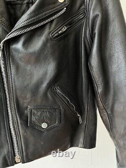 Vintage Protech Leather Apparel Jacket Men S Black Motorcycle Biker Heavyweight