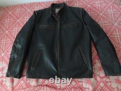Vintage ROAMER Golden Bear California Premium Leather Jacket Dark Brown Large