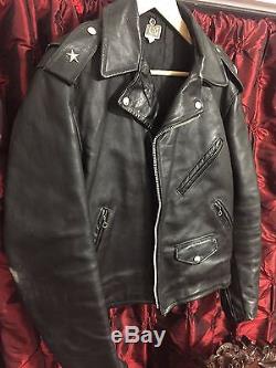 Vintage Rare Beck One Star Motorcycle Leather Jacket 1950's