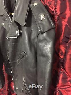 Vintage Rare Beck One Star Motorcycle Leather Jacket 1950's