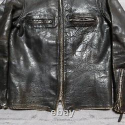 Vintage Rare Buco Cafe Racer Leather Motorcycle Jacket Talon Zipper