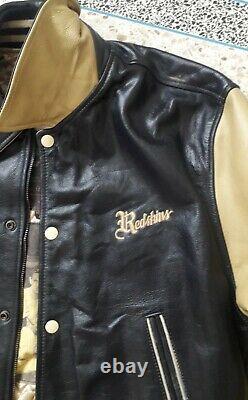 Vintage Redskins jacket varsity leather blue baseball bomber Letterman size L