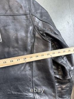 Vintage Reworked Polo Ralph Lauren Harley Davidson Leather Moto Biker Jacket