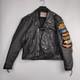 Vintage Route 66 Leather Motorcycle Jacket 46 HOG Harley Owners Group Patches