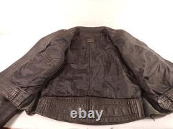 Vintage SAN DIEGO LEATHER Black Motorcycle Jacket USA MADE Size 52 LONG