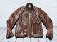 Vintage SCHOTT Brown 100% Leather Lined Cafe Riding Motorcycle Jacket sz 40 USA