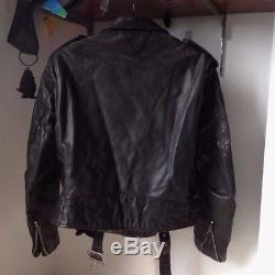 Vintage SCHOTT PERFECTO 118 destroyed biker leather jacket size 44
