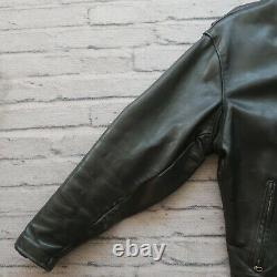 Vintage Schott 141 Cafe Racer Leather Motorcycle Jacket Size 48 Made in USA