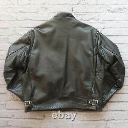 Vintage Schott 141 Cafe Racer Leather Motorcycle Jacket Size 48 Made in USA