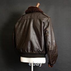 Vintage Schott 674SM Flight Jacket A-2 Brown Leather USA Made 1960s