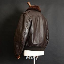 Vintage Schott 674SM Flight Jacket A-2 Brown Leather USA Made 1960s