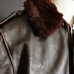 Vintage Schott 674SM Flight Jacket A-2 Brown Leather USA Made 1960s