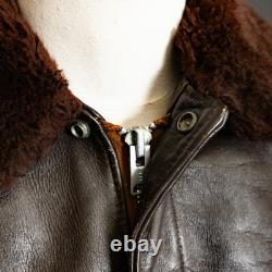 Vintage Schott 674SM Flight Jacket A-2 Brown Leather USA Made 1960s