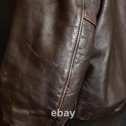Vintage Schott 674SM Flight Jacket A-2 Brown Leather USA Made 1960s