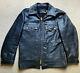 Vintage Schott Hand Cut Steerhide Police Black Leather Jacket, size 42
