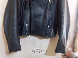 Vintage Schott Leather Motorcycle Jacket Size 42
