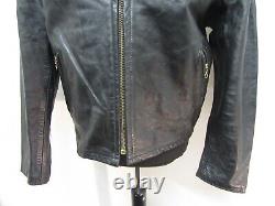 Vintage Schott Leather Motorcycle Jacket Size XL