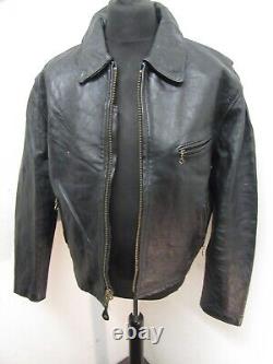 Vintage Schott Leather Motorcycle Jacket Size XL